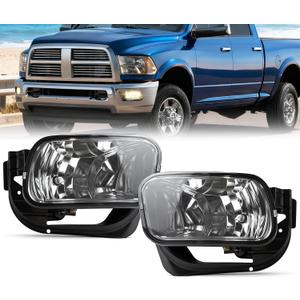 Halogen Fog Lights for 20092012 Dodge Ram 1500, 20102018 Ram 2500 & 20122018 Ram 3500  OEM Style Front Bumper Fog Lamps Replacement, Excluding Wiring Harness