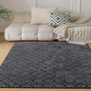 Ultra-Soft Microfiber Non-Slip 4x6 Area Rug, Luxurious Machine Washable Carpet for Bedrooms, Living Rooms, and Kids' Rooms, Jacquard Black