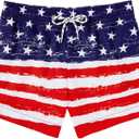 Durio Boys Swim Trunks Quick Drying Toddler Swim Trunks Summer Swim Shorts Boys Bathing Suit Swimwear for Boy Infant (6 Years, Flag)