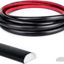 Art3d 25 FtPeel and Stick Trim for Backsplash Tile Edge, Self-Adhesive Liner for Corner Decor in Black