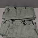 INOVADAY Sage Green Christmas Blackout Curtains 84 Inch Length 2 Panels Set, Linen Blackout Curtains Thermal Insulated Room Darkening Drapes for Bedroom, Nursery, Living Room, W50”xL84”