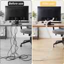 2 Pcs Fabric Cord Cover, 6 Feet Chandelier Chain Cover for Lighting Wires and Lamps, Easy Install Cable Management Solution, Beige