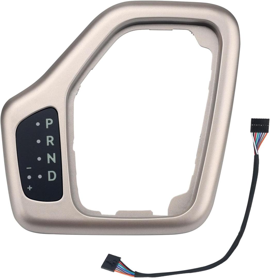 RARAYC 5YD27LS5AA Upgrade Transmission Shifter Bezel with Harness Fit Compatible with 2014-2018 Jeep Cherokee 68413957AA 601-401 Transmission Shifting Bezel Trim