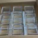 CONNOO 9 Pack Square Glass Vase 4" x 4" x 4", Clear Bulk Flower Vases for Centerpieces, Square Glass Cube Vase Floating Candle Holders for Wedding Party Home Decor