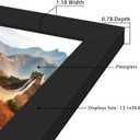 Picrit 13.5 x 40 inch Poster Frame, Panoramic Photo Frame for Wall Mounting Display, Black