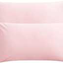 FLXXIE King Pillow Cases Set of 2, Soft Microfiber Pillow Covers with Envelope Closure, Wrinkle, Fade and Stain Resistant Pillowcases, 20x36, Blush Pink