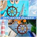 Tatuo 2 Pcs Ship Wheel Wall Decor Pirate Party Decorations Thin Flat Wooden Nautical Wall Art 2d Wood Beach Boat Cruise Ship Steering Wheel for Home Bedroom Decor(12 Inch)
