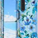 Hekodonk for Galaxy A17 5G Case,Three Layer Heavy Duty Shockproof Protection Hard Plasti c+Soft Silicone Full Body Drop Protective Case for Samsung Galaxy A17 5G 6.7 inch,Light Blue
