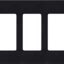 Lutron Claro Black Light Switch Cover Plate, 3-Gang Screwless Wall Plate for Rocker Light Switches, Outlet Cover, Gloss CW-3-BL (1 Pack)