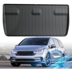 SSESS Cargo Trunk Liner Fit for Honda Odyssey 2026 2025 2024 2023 2022 2021 2020 2019 2018 Custom Fit Trunk Mat for Mini Passenger Van, All Weather Cargo Mat Heavy Duty Accessories Black