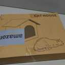 NAMOTEK Elevated Heated Cat Houses for Indoor/Outdoor Cats with Heated Cat Bed Waterproof Insulated Providing Safe Feral Cats, Easy to Assemble Small(15" x 13" x18)