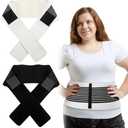 Nuanchu 2 Pcs belly support band for obesity plus size Back and belly Wrap for Big Men and Women That Makes It Easier to Walk Further & Stand up Longer Periods,( XX-Large)