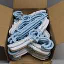 HGYZE Kids Hangers 11"-14" Adjustable Plastic Baby Girl Hangers 20 Pack, Toddler Bear Hanger for Children's Clothes Sweaters, Infant Hangar for Closet with Non-Slip Shoulder Grooves & Pants Bar, Pink