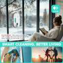 HAUSHOF Robot Window Cleaner with 3800Pa Suction, Auto Water Spray, AI Path Planning & Edge Detection, Remote Control for High-Rise Window, Glass Door