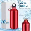 CHENGU Aluminum Water Bottle 20 oz Reusable Bottles Lightweight Leak Proof Aluminum Sports Travel Bottles with Twist Cap Buckle for Gym, Hiking, Cycling, Camping, Fishing