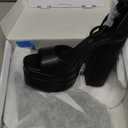 DREAM PAIRS High Heels Chunky Block Platform Heels for Women Ankle Strap Sexy Open Square Toe Heels Dressy Pumps Sandals 8.5