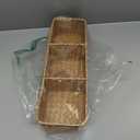 Seagrass Storage Basket 3 Sections Woven Shelf Baskets with Compartment (Natural, 14.6inch x 4.7inch x 3.1inch)