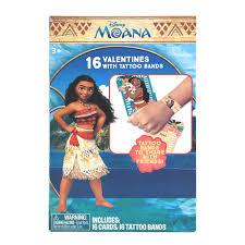 Disney Moana Valentines With Tattoo Arm Bands, 16 ct - 2 Pack