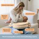 My Brest Friend Super Deluxe Nursing Pillow - Enhanced Comfort & Ergonomic Breastfeeding Pillow for Ultimate Support For Mom & Baby - Adjustable and with Handy Side Pocket, Gold