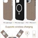 Compatible with MagSafe Plaid Phone Case for iPhone 11 Pro Max, Cute Magnetic Aesthetic Gingham Soft TPU and Hard PC Shockproof Protective Phone Cover for Women Girls-Brown