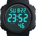 CakCity Digital Sport Watches for Men Waterproof 100M Wrist Watches with Alarm Stopwatch LED Large Display Black - Upgraded Version