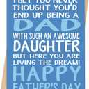 5 x ICOOLYI Funny Fathers Day Card for Dad, Fathers Day Gift from Daughter, Happy Fathers Day Card