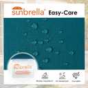 Outdoor Sunbrella Square Corner Seat Cushion, 18.5"x16"x3", Set of 4, Non Slip Seat Cushion Pads with Removable Cover for Patio Furniture, Garden Yard Lawn, Spectrum Peacock