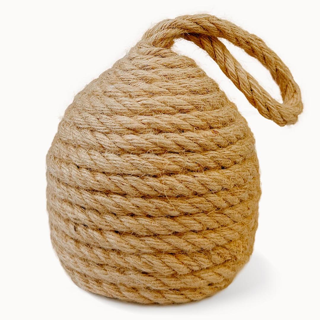 4.4Lbs Heavy Duty, Handwoven, Decorative Door Stop Rope Knot Nautical Door Stop, Floor-Friendly, Rustic Door Stopper for Door, Window Wedge, Bookend