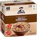 Quaker Instant Oatmeal, Maple & Brown Sugar, Individual Packets, 1.51 Ounce (Pack of 48) Exp. 03/21/2027