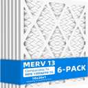 (6 Pack) 18x20x1 Furnace Air Filters, MPR 1900 & FPR 10, MERV 13 Pleated Air Filter (Actual Size: 17.75" x 19.75" x 0.75")