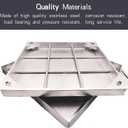 28x28 Invisible Stainless Steel Manhole Cover and Frame for 24" Corrugated Pipe - B-Class 28100 lbs Square Driveway Septic Tank Lid with Base, Metal Inspection Well Cover (True 25.6" ISL)