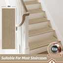 BEQHAUSE Stair Treads Non Slip for Wooden Steps 28x9in, 15pcs, Light Beige