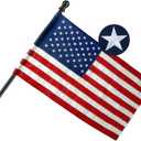Homissor American Flag Sleeve 2.5x4 Outdoor USA US Flag Sleeved USA Flags 2.5x4 Ft Embroidered Stars Durable Nylon Flags Sewn Stripes