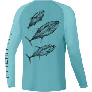 Palmyth Boys Fishing Shirts UPF 50+ Youth Sun Protection T-Shirt Long Sleeve Tee (L)