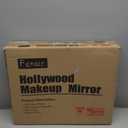 Fenair Vanity Mirror with Lights 22.8 * 18.1 Diamond Light Strip Makeup Mirror with Tempered Glass, 3 Color Modes Light up Mirror with USB Charging Port, 10X Magnification and Smart Touch, White