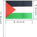 50 Pack Palestine Flag,Hand Held Small Mini Palestinians Stick Round Top National Country Flags,Party Decorations Supplies For Parades,World Cup,Sports Events
