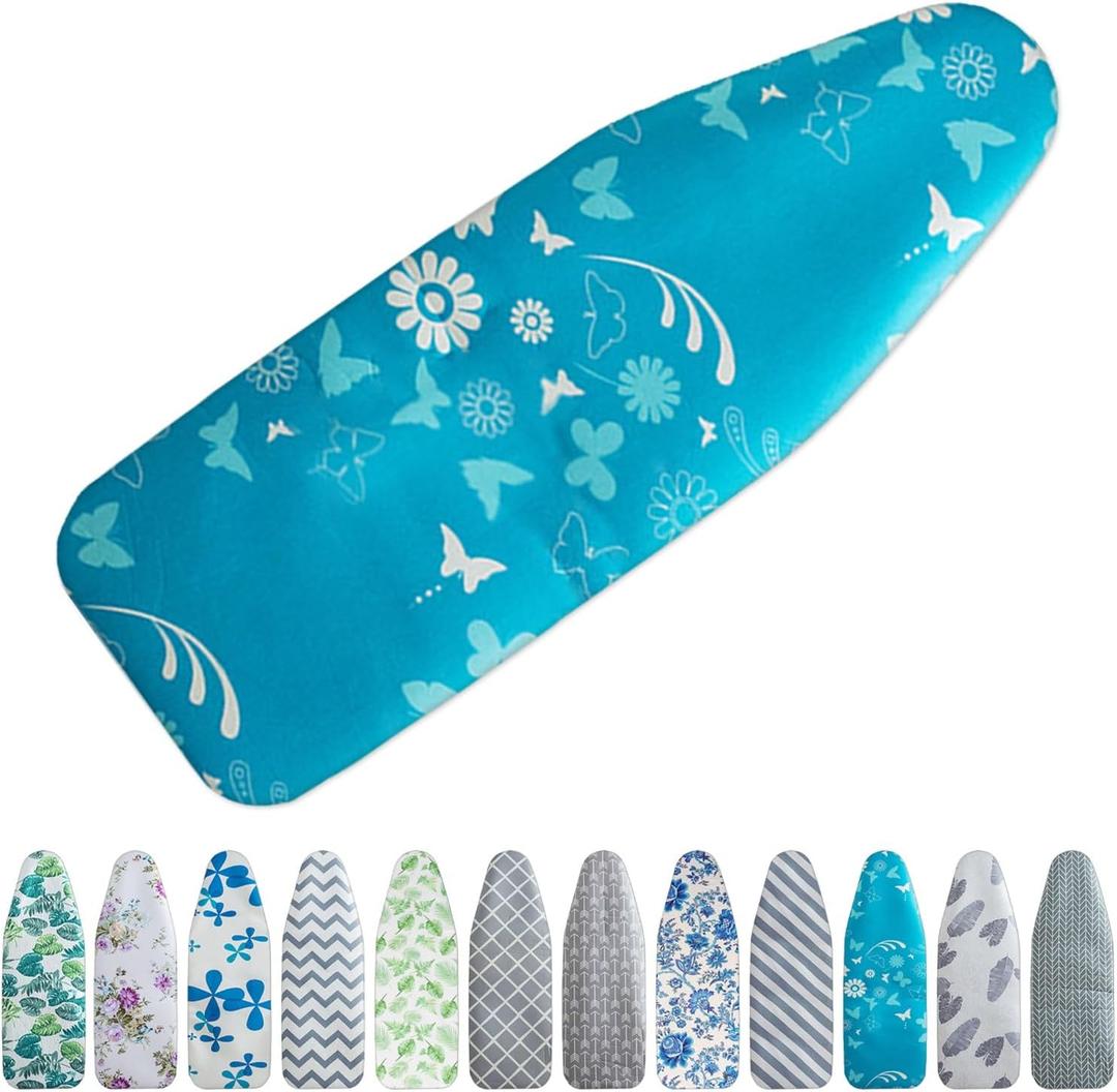 Ironing Board Cover for Homecare,Homes Ironing Board Cover and Pad,30x13in 49x18in 54x15in Elastic Iron Board Cover Cotton Ironing Cover and Pad(Cyan,49x18in)