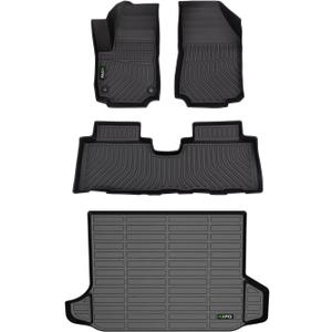 Automotive Floor Mats & Cargo Liner for GMC Terrain 2018-2024 & Chevrolet Equinox 2018-2024(Not for EV) All Weather Protection Full Set- Black Automotive Floor Mats & Cargo Liner for GMC Terrain 2018-2024 & Chevrolet Equinox 2018-2024(Not for EV) All Weather Protection Full Set- Black