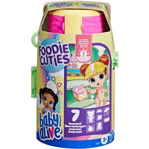 Baby Alive Foodie Cuties, Bottle, Sun Series 1, Surprise Toys for Girls, Baby Doll Set, 3-Inch, Kids 3 and Up, 3 Pack