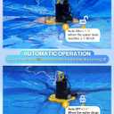 Automatic Pool Cover Pump - 1 HP 3500 GPH Water Pump Above Ground with Check Valve, 3 Adapters and 29.5FT Extra Long Power Cord, Sump Pump Water Removal for Pool, Hot Tubs (Yellow)