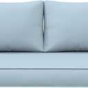 Outdoor Loveseat Cushion Set, 46 x 26 inch, Water Repellent, Fade Resistant, Cushion Set for Couch, Bench, and Swing 46 x 26 inch, Sky Blue