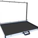 Portable Aluminum Trade Show Display Case with Polycarbonate Panels Lockable 32"x22" Jewelry/Collectible Display Case