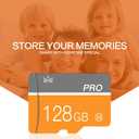 128GB Memory Card,Micro Card with Adapter Class 10 High Speed for Camera,Smartphone,Tablet,Personal Computer(2-Pack)