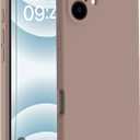 Goodon Designed for iPhone 16 Case with Screen Protector - Enhanced Camera Cover - Soft Microfiber Lining - Silicone Shockproof Protective Phone Cover for Men Women Girls - Nice Light Brown