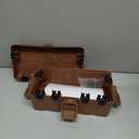 Hrensaw Medium Outdoor Electrical Box(10.6x5.5x4.5inch),Weatherproof Connection Box w/6 Cable Entry,IP54 Waterproof Extension Cord Cover Protect Power Strip,Timer,Plug,Holiday Lights,Brown