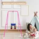 Swing Stand for Kids,Baby Swing Frame, Toddler A-Frame Metal Swing Set for Backyard, Outdoor Indoor use, Fits for Most of The Toddlers Swings (Pink)