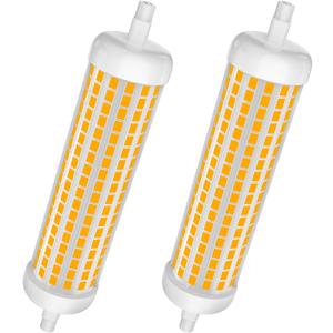 R7S LED Bulb 118mm 120V 150W T3 J Type Halogen Bulb Equivalent,Long Lasting Double Ended Floodlight Bulbs for Work,Security,Landscape Lights,Floor Lamps,Warm White 3000K,Non-Dimmable,2 Pack
