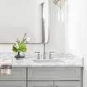48 Inch Natural Marble Bidesplash for Bathroom Vanity Sink Top,Universal Bathroom Vanity Backsplashes,48 in. W x 4 in. H Backsplash in Carrara Marble