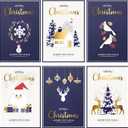 30 Pack Boxed Christmas Cards with Envelopes and Stickers, 4 x 6 Inch, Holiday Greeting Cards Set, Assorted Xmas Cards with Warm Messages Inside for Friends and Family (Christmas)