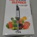 Blackcow Immersion Blender Handheld, 800W Powerful Electric Hand Blender with Titanium Alloy Blades, 12 Speeds & Turbo, Electric Hand Mixer for Smoothies, Soups, Baby Food and Purees (Silver)